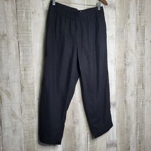❤️ Old Navy High Rise Petite Linen Blend Pants. Size Medium. Black
